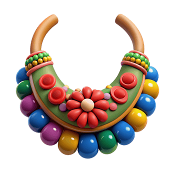 mexican culture 3d illustration of mexican necklace png