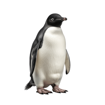 a penguin standing on a transparent background png