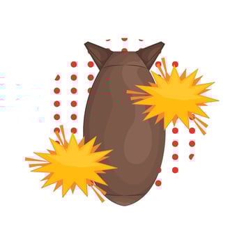 Illustration of nuclear bomb vector