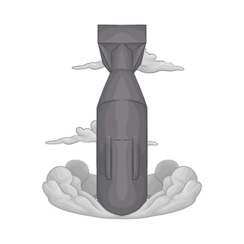 Illustration of nuclear bomb vector