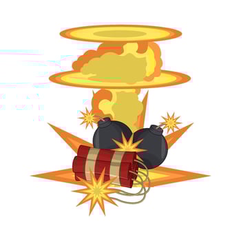 illustration of bomb vector