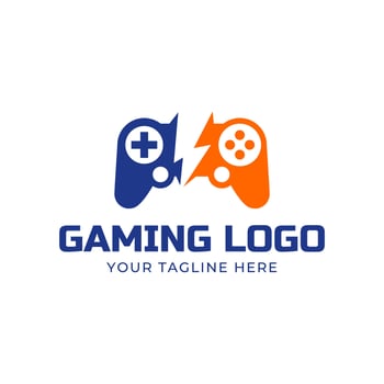 Game console and games stick logo design template vector