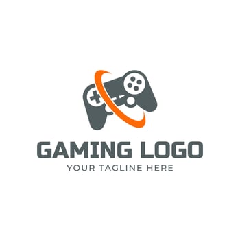 Game console and games stick logo design template vector