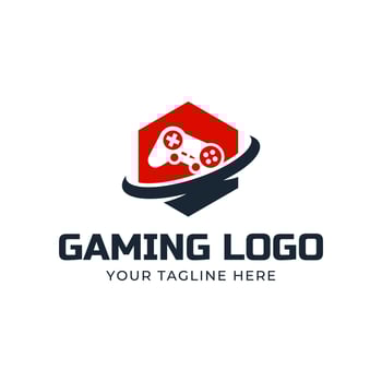 Game console and games stick logo design template vector