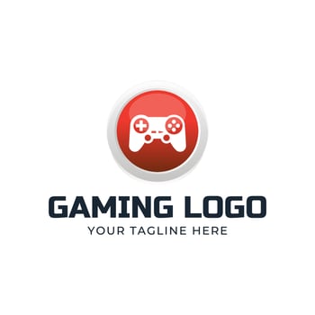 Game console and games stick logo design template vector