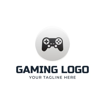 Game console and games stick logo design template vector