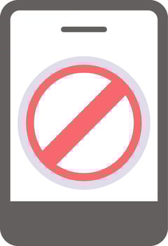 Block Contact Flat Icon vector