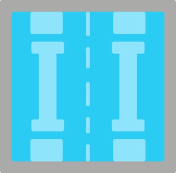 Lane Flat Icon vector