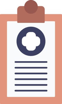 Medical Report Flat Icon vector