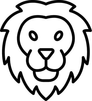 Lion Line Icon Design vector