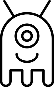 Extraterrestrial Line Icon Design vector