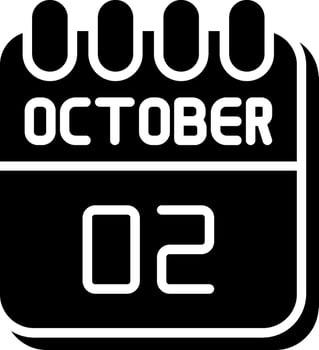 3 October Glyph Icon Design vector