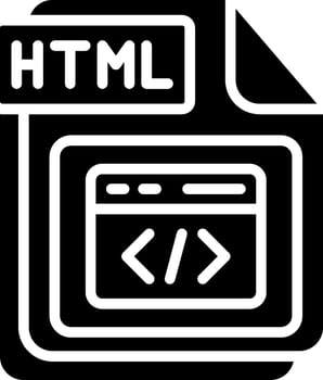 HTML Glyph Icon Design vector