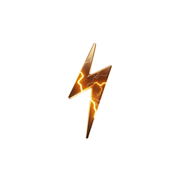 Thunder Light logo on transparent Background Generative-AI png