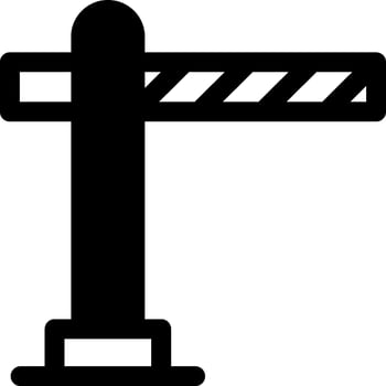 barrier glyph icon illustration isolated on white background vector