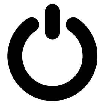 power glyph icon illustration isolated on white background vector