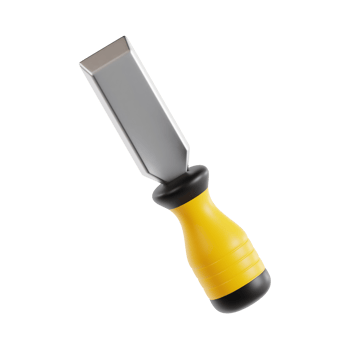 chisel 3d icon, transparent background png
