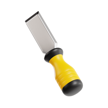 chisel 3d icon, transparent background png
