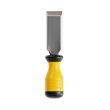 chisel 3d icon, transparent background png