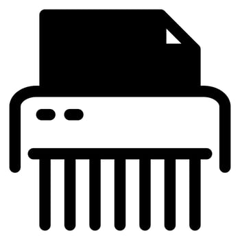 shredder glyph icon illustration isolated on white background vector