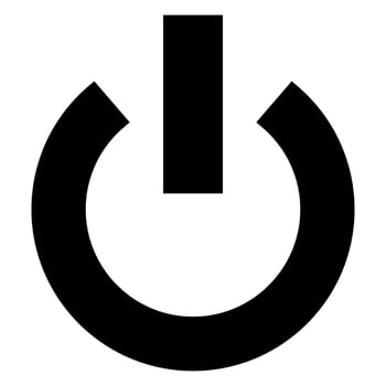 power glyph icon illustration isolated on white background vector