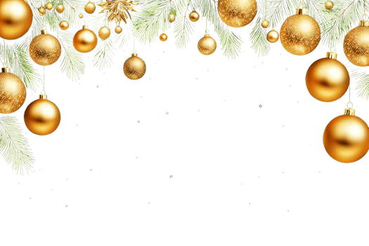 Golden ball frame on transparent background,. png