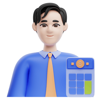 3D Illustration accountant male png