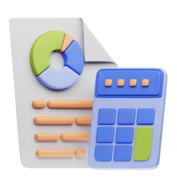 3D Illustration accounting png