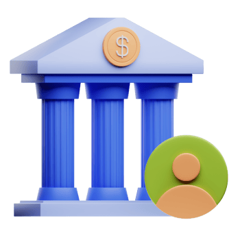 3D Illustration bank account png