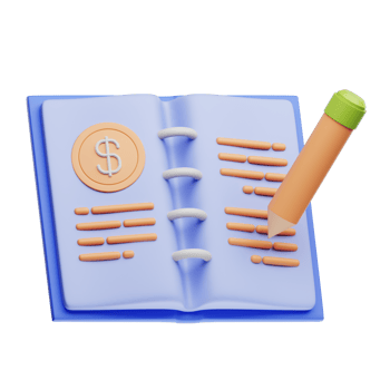 3D Illustration general ledger png