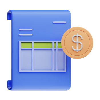 3D Illustration invoice png