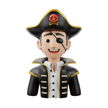 3D Illustration pirates male png