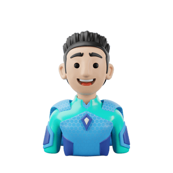 3D Illustration superhero male png
