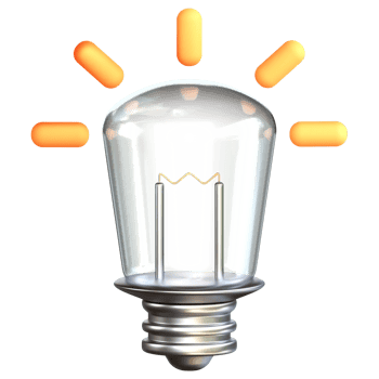 3D Illustration light bulb png