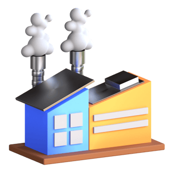 3D Illustration power plant png