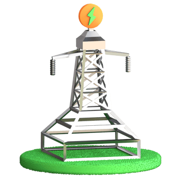 3D Illustration transmission tower png