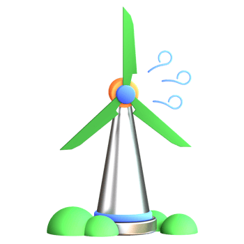 3D Illustration wind energy png