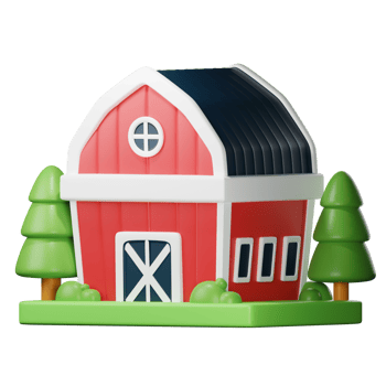 3D Illustration barn png