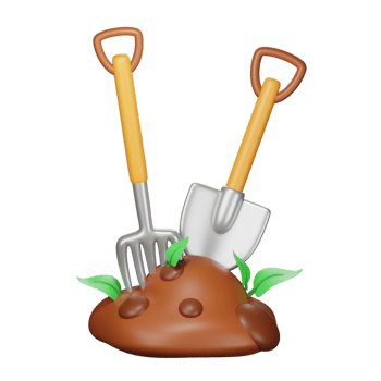 3D Illustration farm tools png