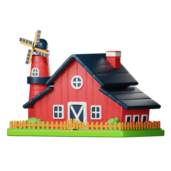 3D Illustration farmhouse png
