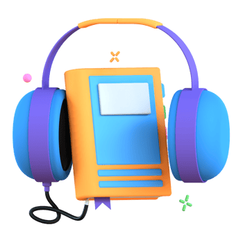 3D Illustration audiobook png