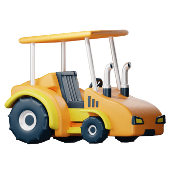 3D Illustration tractor png