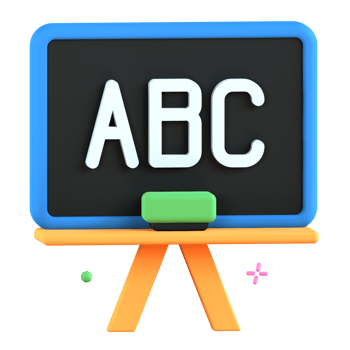 3D Illustration chalkboard png