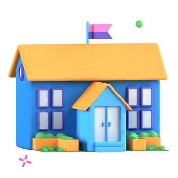 3D Illustration school png