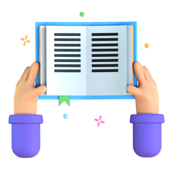 3D Illustration open book png