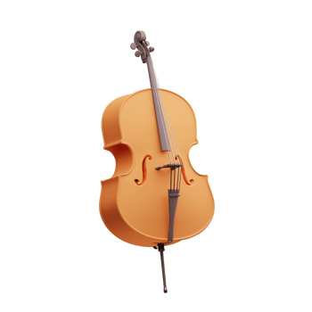 3D Illustration cello png
