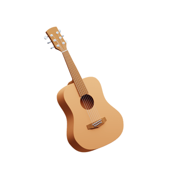 3D Illustration guitar png