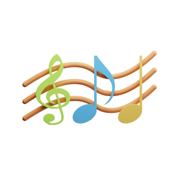 3D Illustration music note png