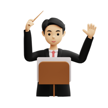 3D Illustration ochestra png