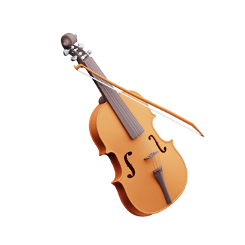 3D Illustration violin png